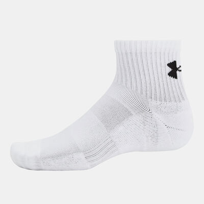 Under Armour Training Cotton Quarter-Crew Socks (3 Pairs) White Under Armour Training Cotton Quarter-Crew Socks (3 Pairs) White