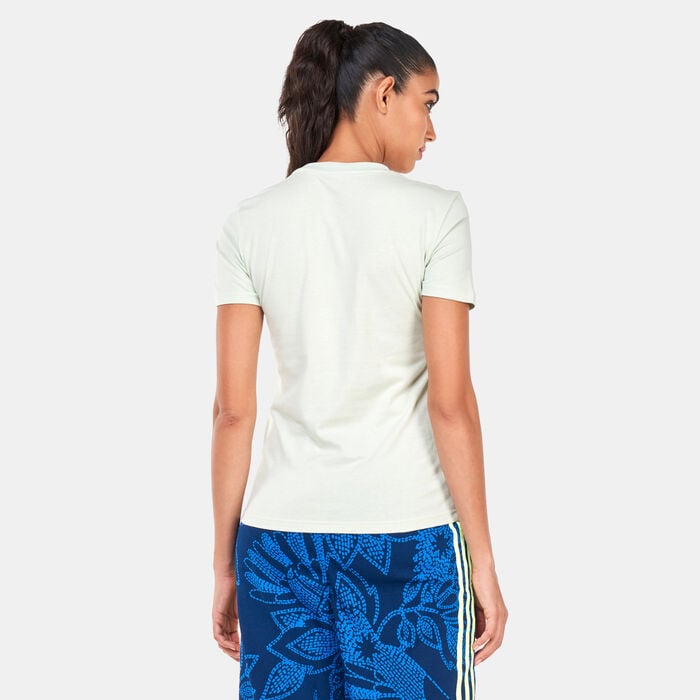 adidas Women's Essentials Slim Logo T-Shirt Green adidas Women's Essentials Slim Logo T-Shirt Green image number 1