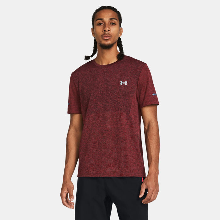 Under Armour Men's UA Seamless Stride Running T-Shirt Red Under Armour Men's UA Seamless Stride Running T-Shirt Red image number 0
