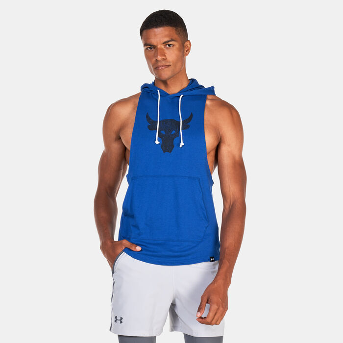 Under Armour Men's Project Rock BSR Bull Sleeveless Hoodie Blue image number 0