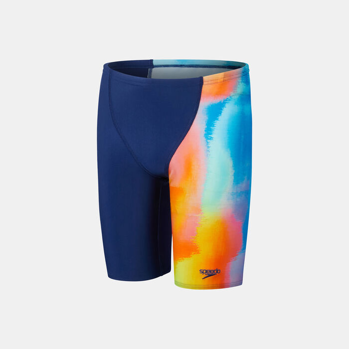 Speedo Kids' Digital Allover V-Cut Swimming Jammers Blue Speedo Kids' Digital Allover V-Cut Swimming Jammers Blue image number 0
