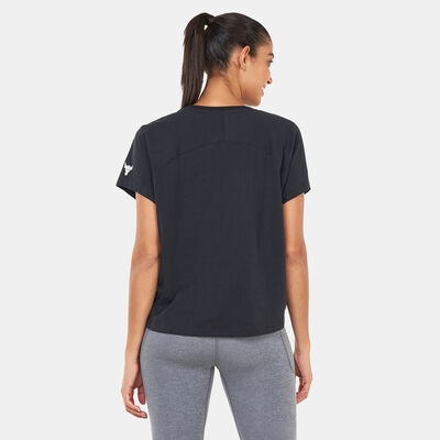 Under Armour Women's Project Rock Vintage Iron T-Shirt Black Under Armour Women's Project Rock Vintage Iron T-Shirt Black