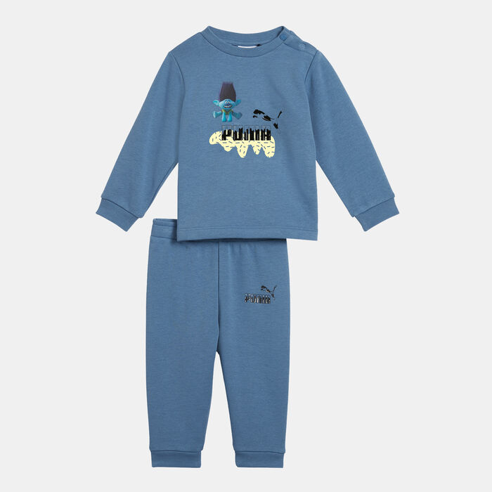 PUMA Kids' x Trolls Minicat Sweatshirt and Sweatpants Set Blue image number 0
