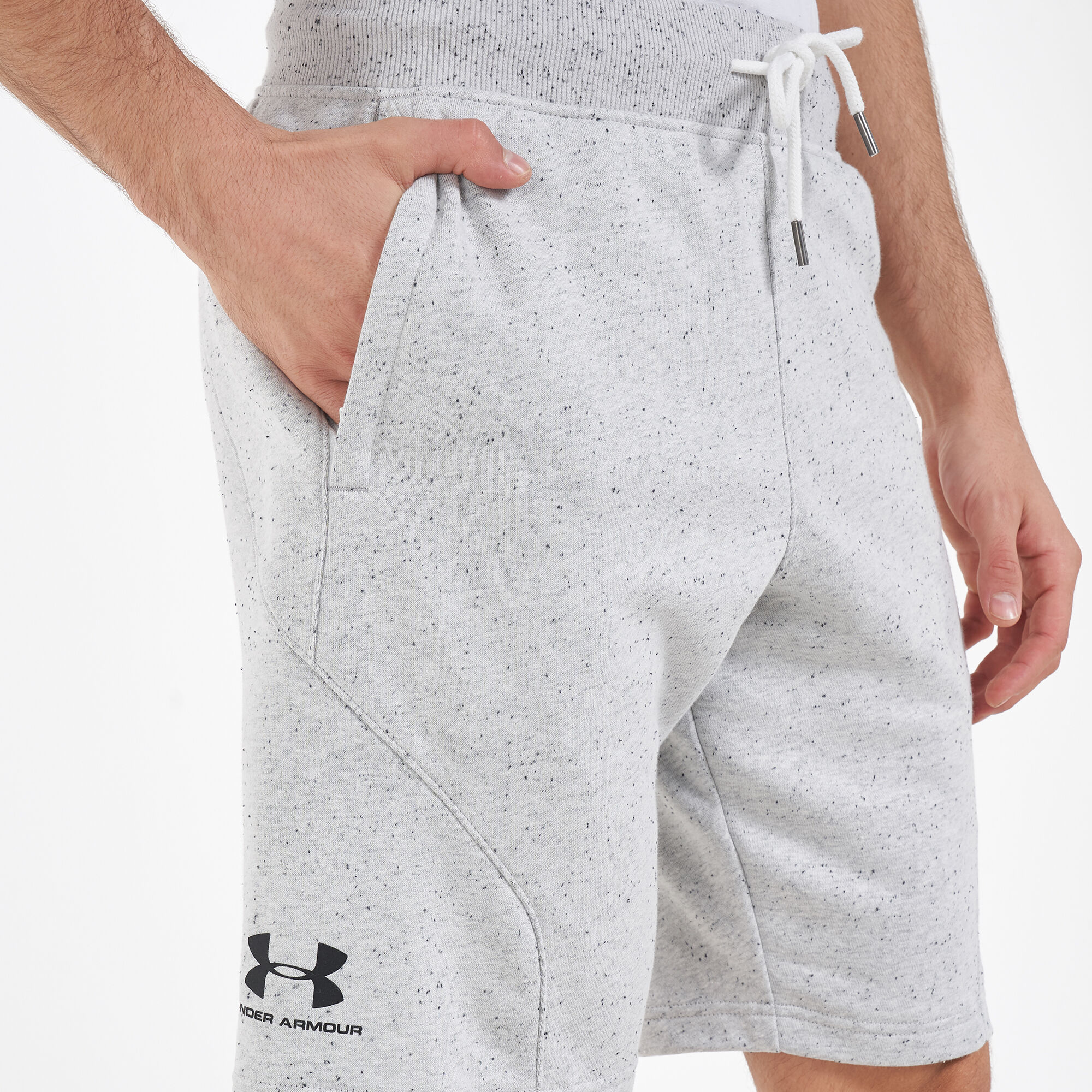 Under armour shop speckled fleece shorts