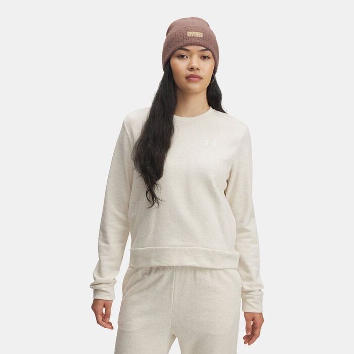 Under Armour Women's Rival Terry Sweatshirt White Under Armour Women's Rival Terry Sweatshirt White image number 0