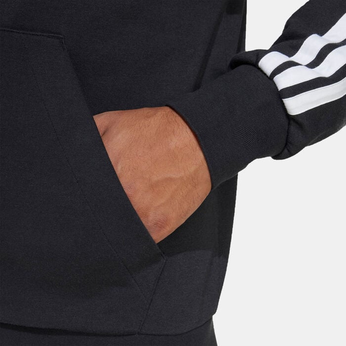 adidas Men's Essentials 3-Stripes Hoodie Black adidas Men's Essentials 3-Stripes Hoodie Black image number 4