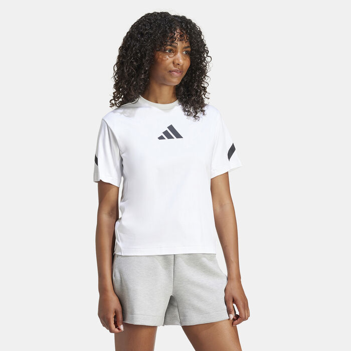 adidas Women's Z.N.E. T-Shirt White adidas Women's Z.N.E. T-Shirt White image number 2