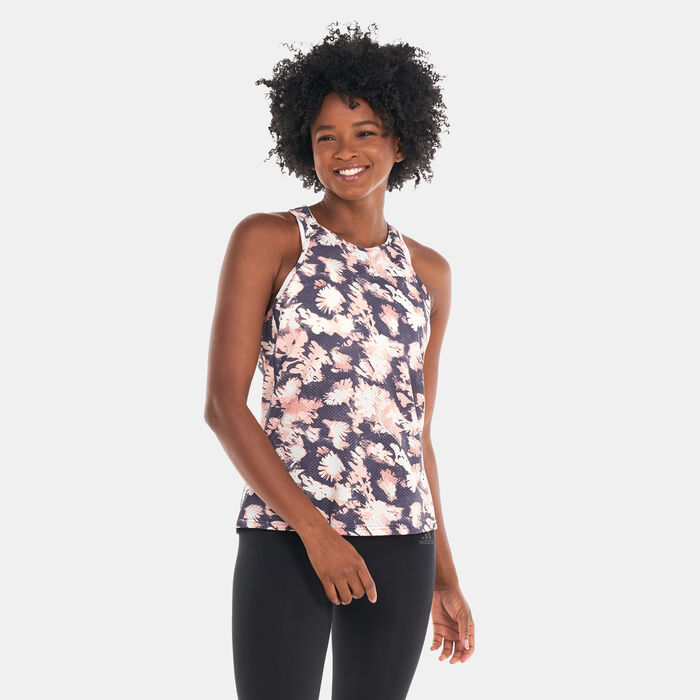 adidas Women's Own the Run Cooler Summer Running Tank Top Blue adidas Women's Own the Run Cooler Summer Running Tank Top Blue image number 0