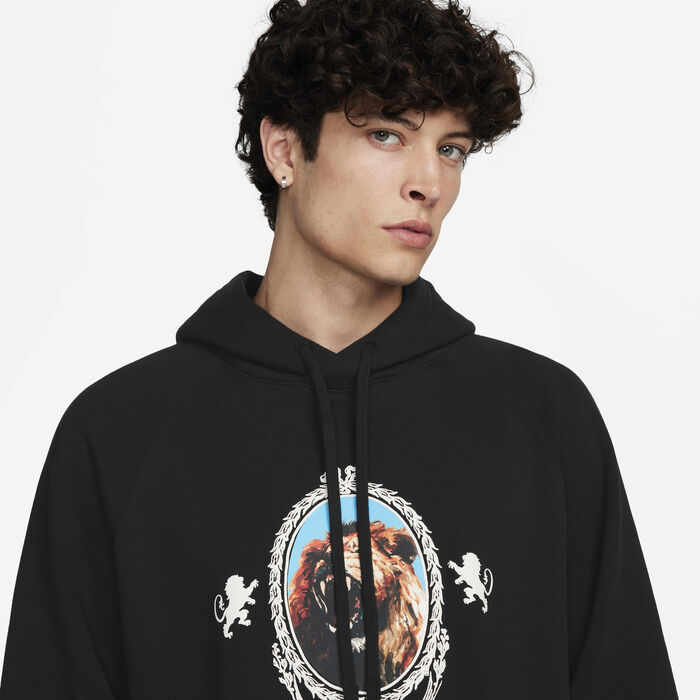 Nike Men's LeBron Pullover Fleece Hoodie Black image number 2