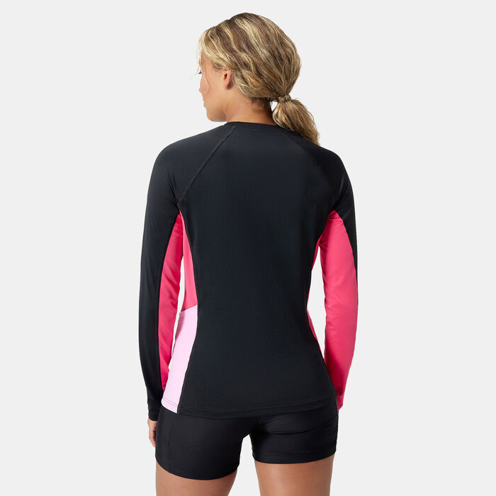 Speedo Women's Long Sleeve Swimming Top Black Speedo Women's Long Sleeve Swimming Top Black image number 1