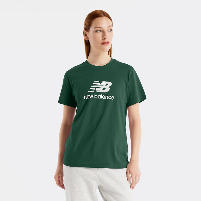 New Balance Women's Sport Essentials Stacked Logo T-Shirt Brown New Balance Women's Sport Essentials Stacked Logo T-Shirt Brown image number 0