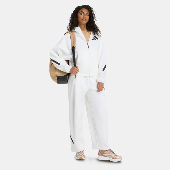 adidas Women's Z.N.E. Pants White adidas Women's Z.N.E. Pants White image number 2