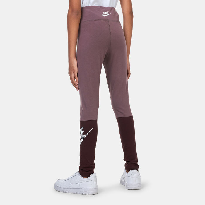 Nike Kids’ Sportswear Favourites Dance Leggings (Older Kids) Brown image number 3