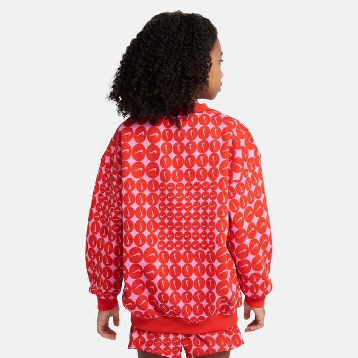 Nike Kids' Sportswear Club Fleece Sweatshirt Red Nike Kids' Sportswear Club Fleece Sweatshirt Red image number 1