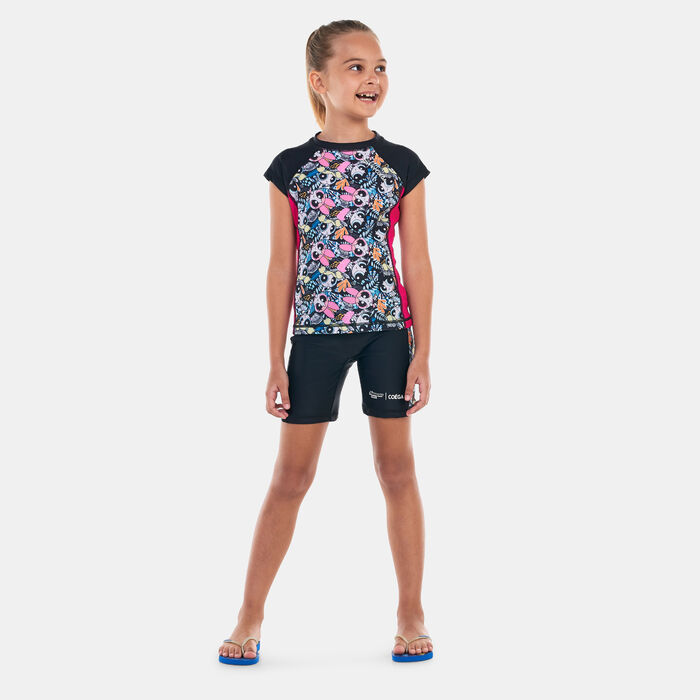 COEGA Kids' Cap-Sleeve Rashguard Black image number 2