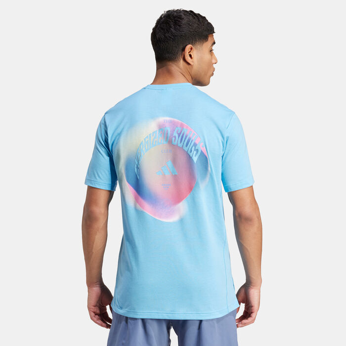 adidas Men's Yoga T-Shirt Blue image number 3