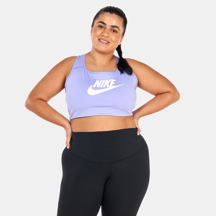Buy Nike Women's Dri-FIT Swoosh Sports Bra (Plus Size) Purple in KSA -SSS