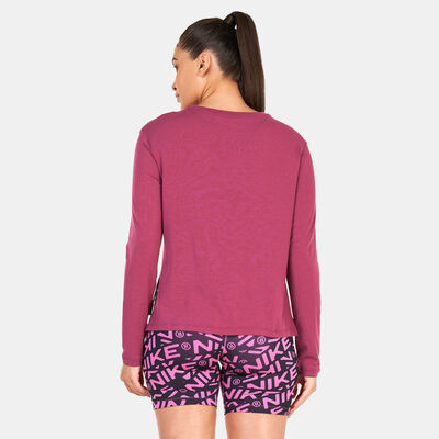 Nike Women's Yoga Dri-FIT Long-Sleeve Top Purple
