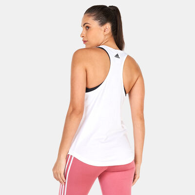 adidas Women's Essentials Loose Logo Tank Top White
