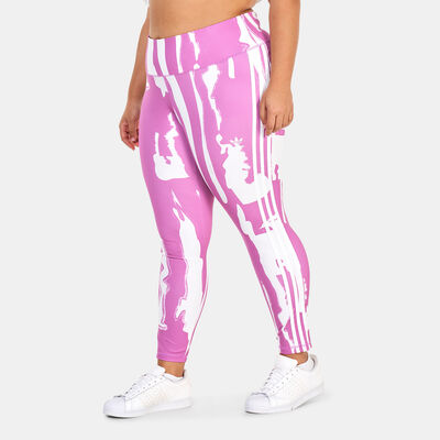 adidas Originals Women's 7/8 Leggings (Plus Size) Pink