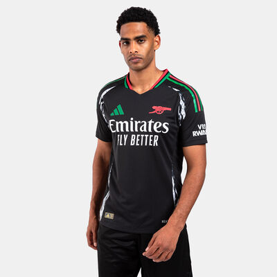 adidas Men's Arsenal 24/25 Authentic Away Football Jersey Black