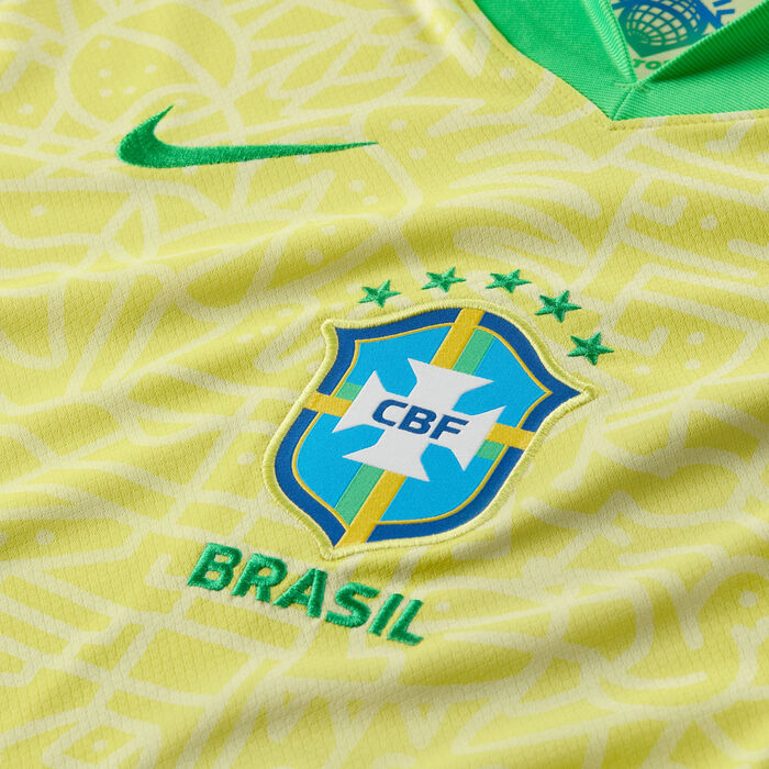 Nike Men's Brazil 2024 Home Replica Football Jersey yellow Nike Men's Brazil 2024 Home Replica Football Jersey yellow image number 3