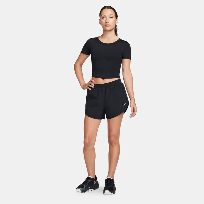 Nike Women's One Dri-FIT Training Crop Top Black Nike Women's One Dri-FIT Training Crop Top Black image number 2