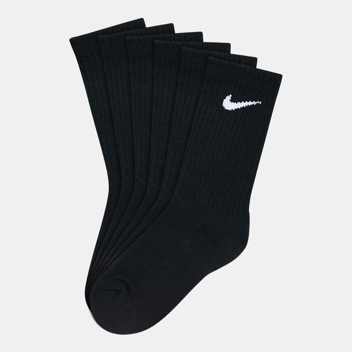 Nike Kids' Basic Pack Crew Socks (3 Pack) Black Nike Kids' Basic Pack Crew Socks (3 Pack) Black image number 0