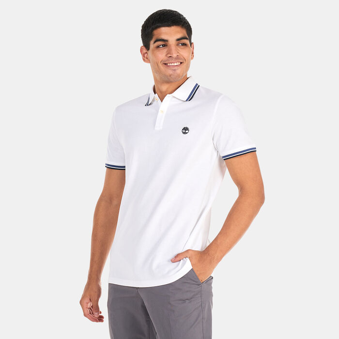Timberland Men's Millers River Tipped Polo Shirt White Timberland Men's Millers River Tipped Polo Shirt White image number 0