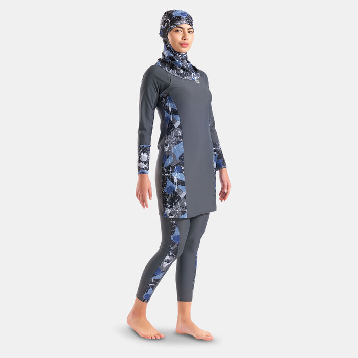 Arena Women's Modesty Allover Print Swimming Hijab Multi-Color Arena Women's Modesty Allover Print Swimming Hijab Multi-Color image number 2