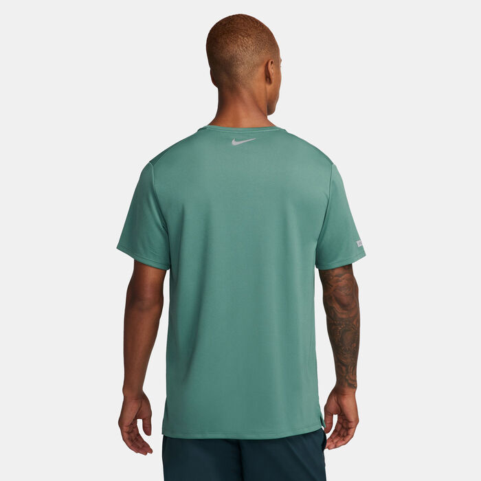 Nike Men's Miler Flash Dri-FIT UV Running Top Green Nike Men's Miler Flash Dri-FIT UV Running Top Green image number 1