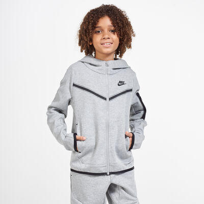 Nike Kids' Sportswear Tech Fleece Hoodie (Older Kids) Grey