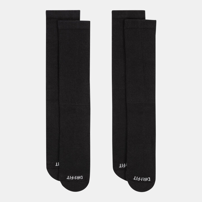 Nike Everyday Cushioned Crew Socks (2 Pairs) Black Nike Everyday Cushioned Crew Socks (2 Pairs) Black image number 1