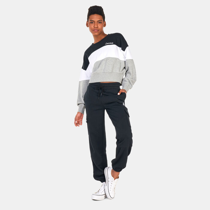 Converse Women's Colour-Blocked Crew Sweatshirt Multi-Color Converse Women's Colour-Blocked Crew Sweatshirt Multi-Color image number 2