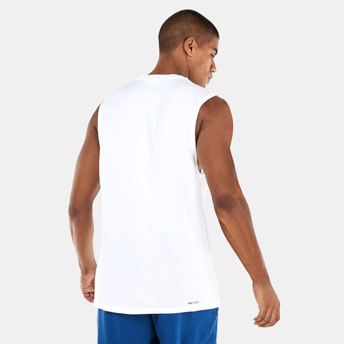 Jordan Men's Dri-FIT Sport Sleeveless T-Shirt White image number 1