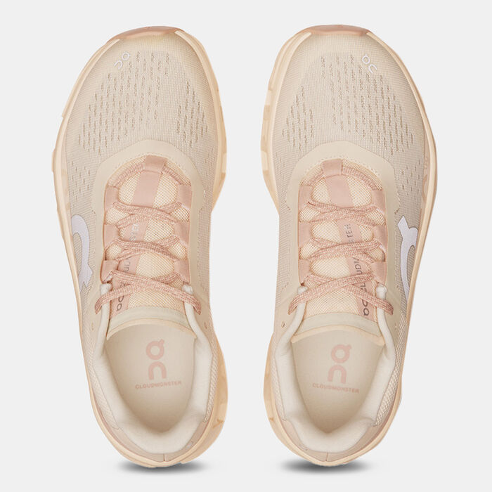 On Women's Cloudmonster Running Shoes Pink On Women's Cloudmonster Running Shoes Pink image number 3