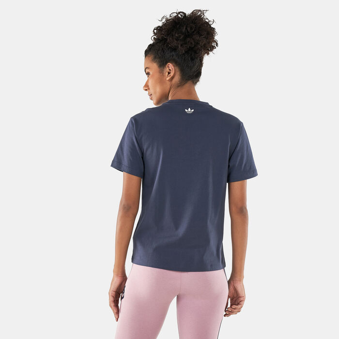 adidas Originals Women's Modern B-Ball T-Shirt Blue adidas Originals Women's Modern B-Ball T-Shirt Blue image number 1