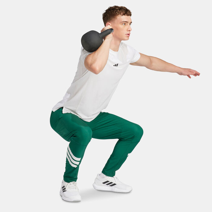 adidas Men's Icon 3-Stripes Woven Training Joggers Green adidas Men's Icon 3-Stripes Woven Training Joggers Green image number 2
