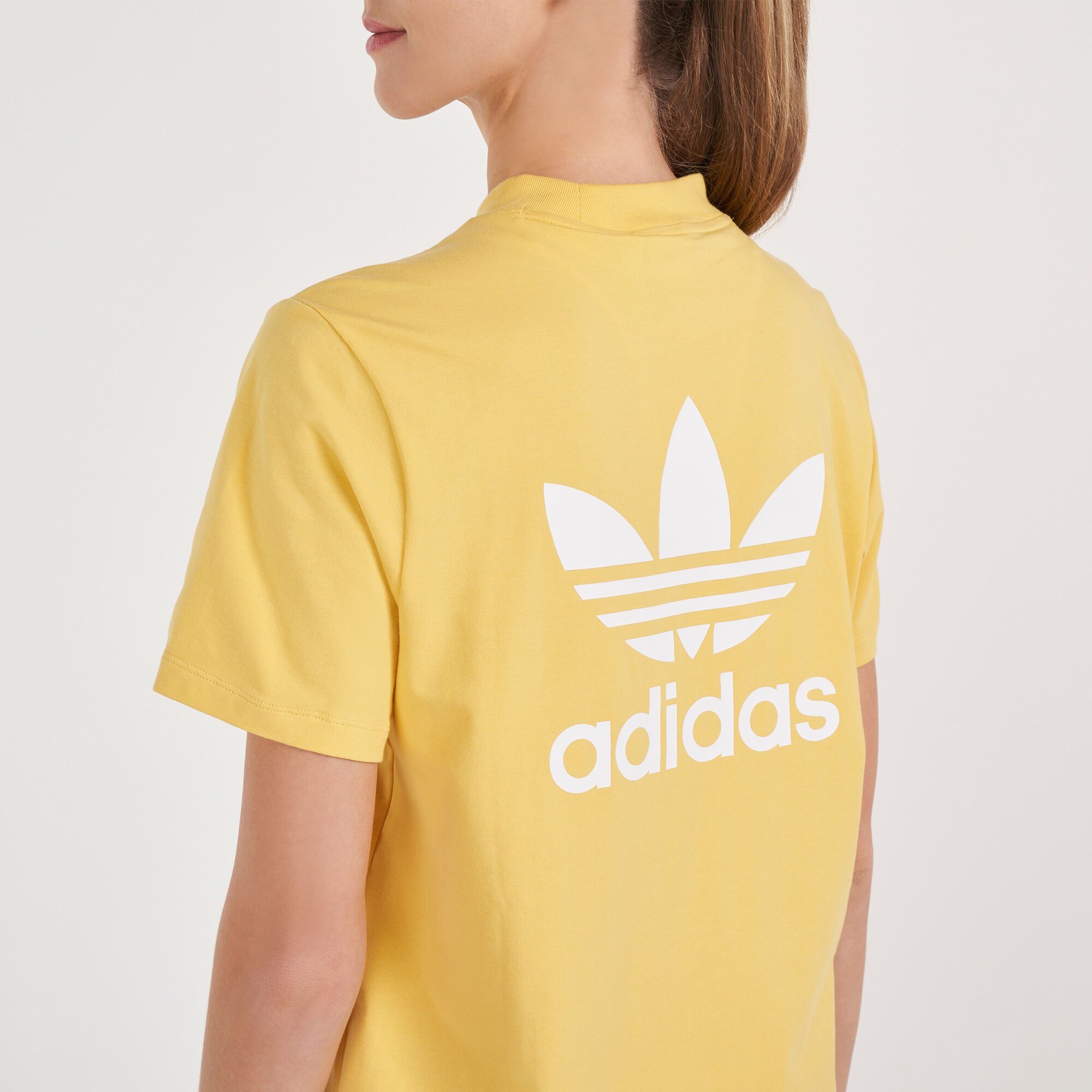 Adidas trefoil dress yellow deals