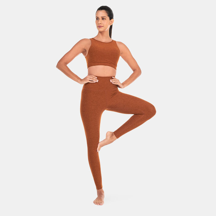 BEYOND YOGA Women's Spacedye Caught In The Midi High Waisted Leggings Brown BEYOND YOGA Women's Spacedye Caught In The Midi High Waisted Leggings Brown image number 2