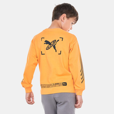 PUMA Kids' Classics XCOUNTRY BIKER T-Shirt Orange