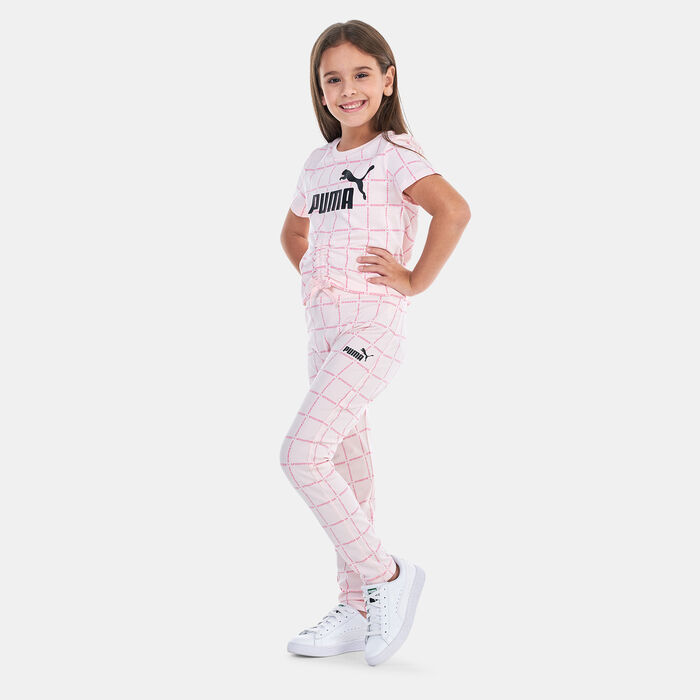 PUMA Kids' x Spongebob Printed Leggings (Older Kids) Pink image number 2