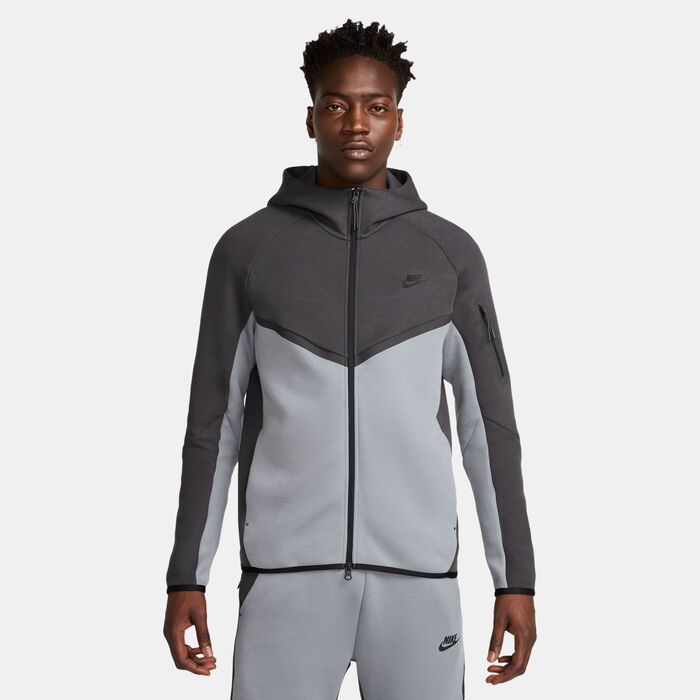 Nike Men's Tech Full-Zip Windrunner Hoodie Grey Nike Men's Tech Full-Zip Windrunner Hoodie Grey image number 0