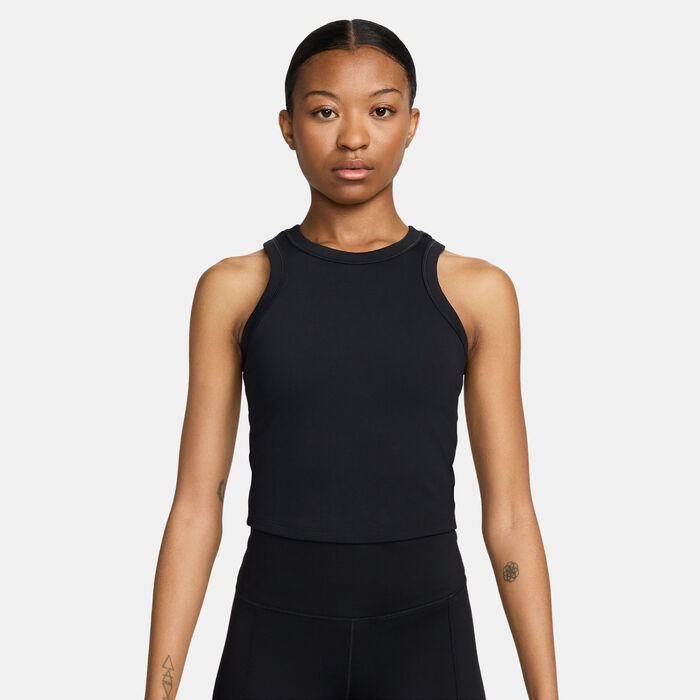 Nike Women's One Dri-FIT Training Crop Top Black image number 0