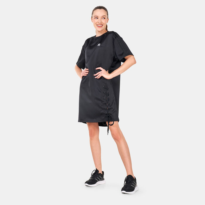 adidas Originals Women's Always Original Laced T-Shirt Dress Black image number 0