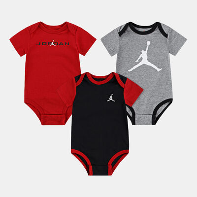 Jordan Kids' Brooklyn Essentials Bodysuits (3-Pack) Red