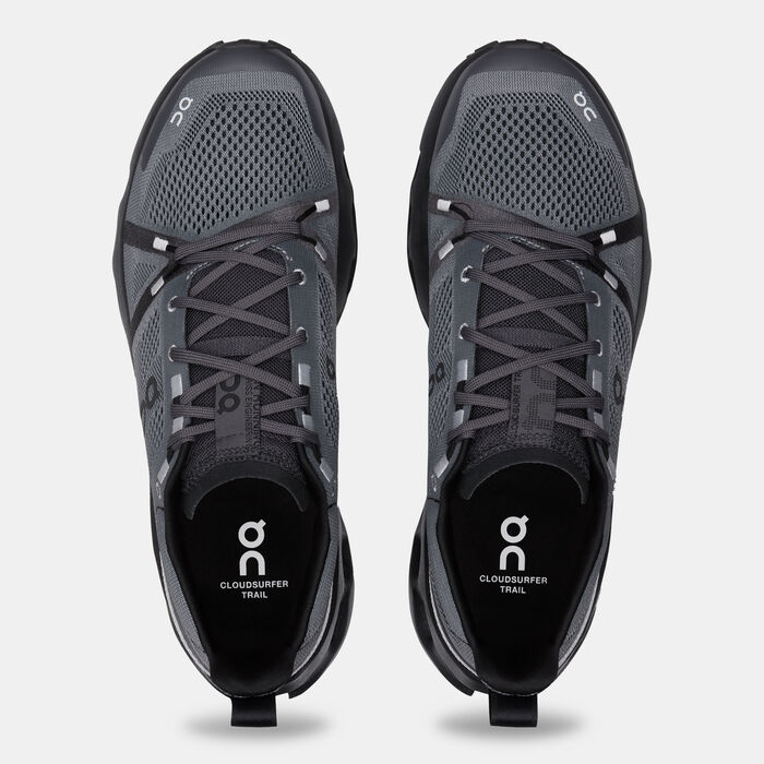 On Men's Cloudsurfer Trail Running Shoes Grey image number 4