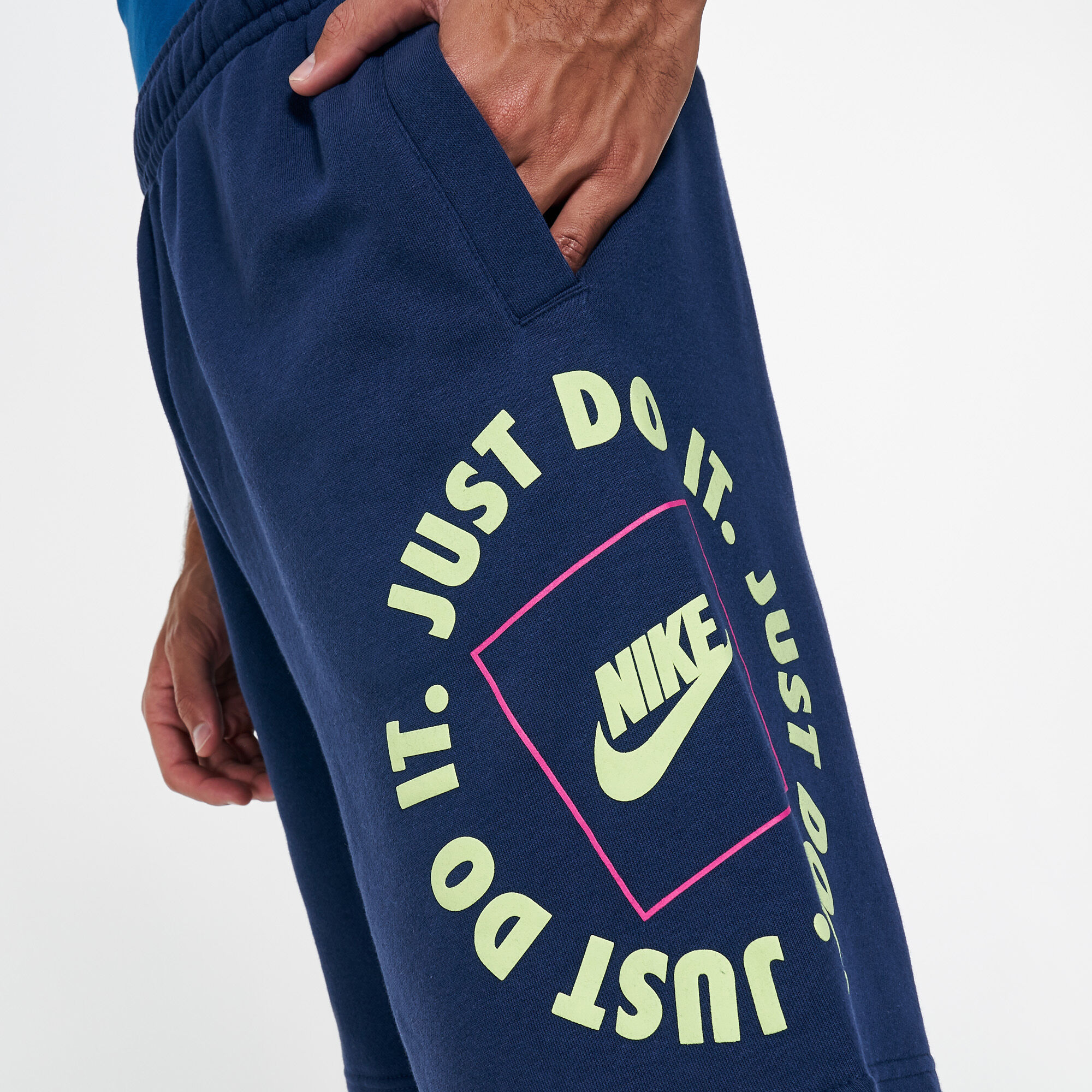 Buy Nike Men s Sportswear Just Do It Fleece Shorts Blue in KSA SSS