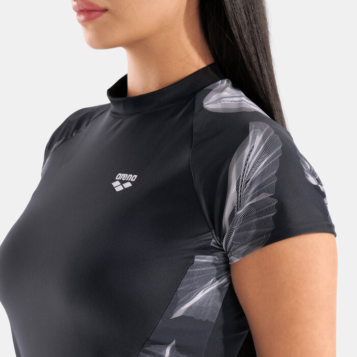 Arena Women's Modesty Swimming Rashguard Black Arena Women's Modesty Swimming Rashguard Black image number 3
