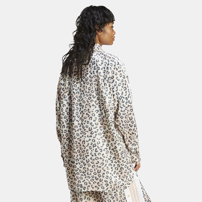 adidas Originals Women's Leopard Luxe Shirt Beige adidas Originals Women's Leopard Luxe Shirt Beige image number 1